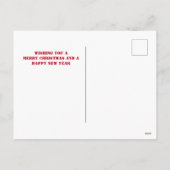 サンタすごいとホーネットF/A-18ジェットクリスマス シーズンポストカード (裏面)