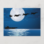 サンタすごいとホーネットF/A-18ジェットクリスマス シーズンポストカード (正面)