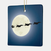 サンタすごいとホーネットF/A-18ジェットクリスマス セラミックオーナメント (左)