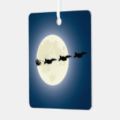 サンタすごいとホーネットF/A-18ジェットクリスマス メタルオーナメント (正面左)