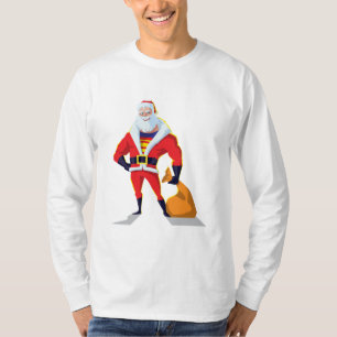「サンタすごい」 – 英雄的なクリスマス Tシャツ