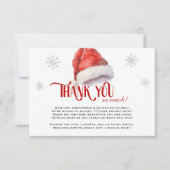 サンタすてきおむつラッフルベビーシャワー サンキューカード (正面)