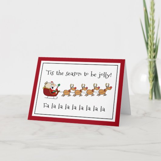 サンタすてきおもしろいクリスマスホリデーグリーティング シーズンカード (正面)