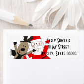 サンタすてきとトナカイ ラベル (インサイチュ)