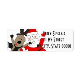 サンタすてきとトナカイ ラベル