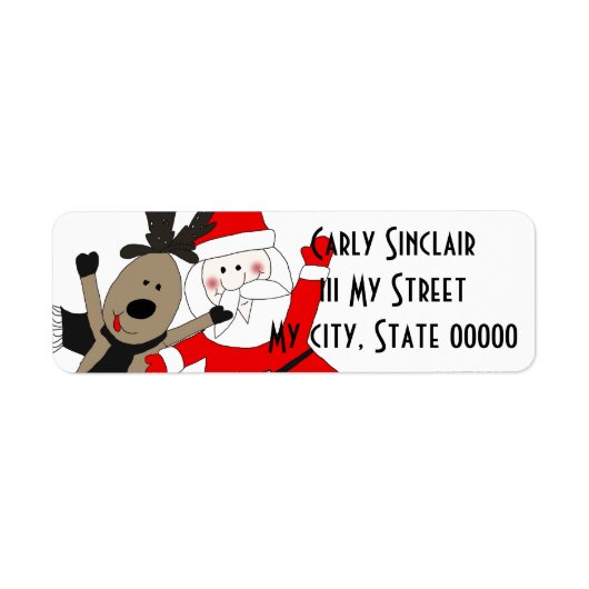 サンタすてきとトナカイ ラベル (正面)