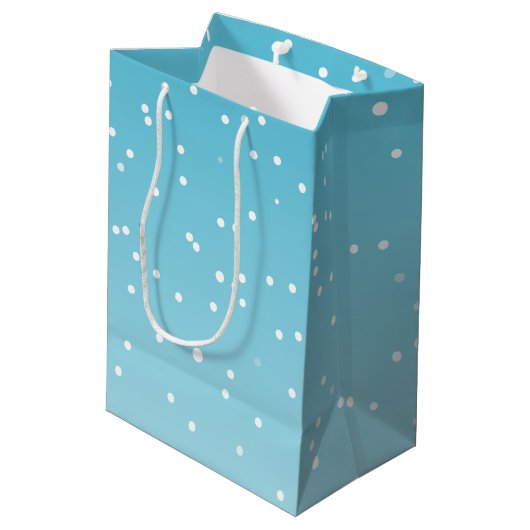 サンタすてきな民族の|のカスタムな文字 ミディアムペーパーバッグ (裏面アングル)