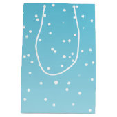 サンタすてきな民族の|のカスタムな文字 ミディアムペーパーバッグ (裏面)