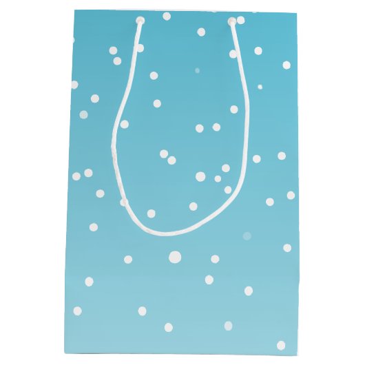 サンタすてきな民族の|のカスタムな文字 ミディアムペーパーバッグ (裏面)