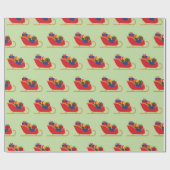 サンタすてきのソリのクリスマスプレゼント ラッピングペーパー (フラット)