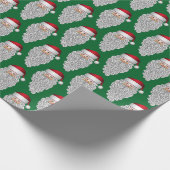 サンタすてきオングリーン ラッピングペーパー (角)