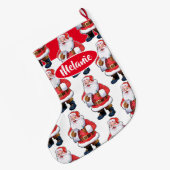 サンタすてきカスタムガールズクリスマスストッキング ラージクリスマスストッキング (裏面 (吊り時))