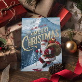 サンタすてきカーブスノウイ斜面 ポストカード