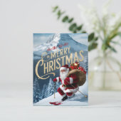 サンタすてきカーブスノウイ斜面 ポストカード (スタンド正面)