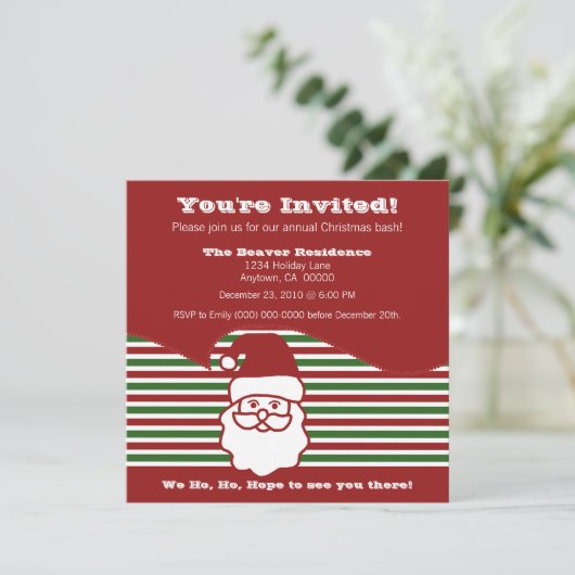 サンタすてきクリスマスパーティー招待状 招待状 (スタンド正面)