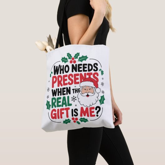 サンタすてきクロースがフェスティバル応援を持ち込む トートバッグ (クローズアップ)