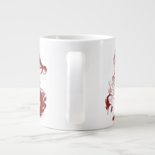 サンタすてきクロースが赤おもしろいレトロメリークリスマス ジャンボコーヒーマグカップ (裏面)