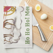 サンタすてきクロースとスリー キッチンタオル (四つ折り)