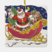 サンタすてきクロースとスリー セラミックオーナメント (正面)