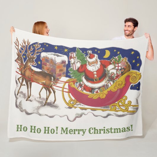 サンタすてきクロースとスリー フリースブランケット (インサイチュ)