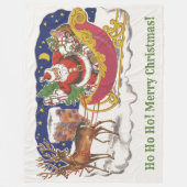 サンタすてきクロースとスリー フリースブランケット (正面)