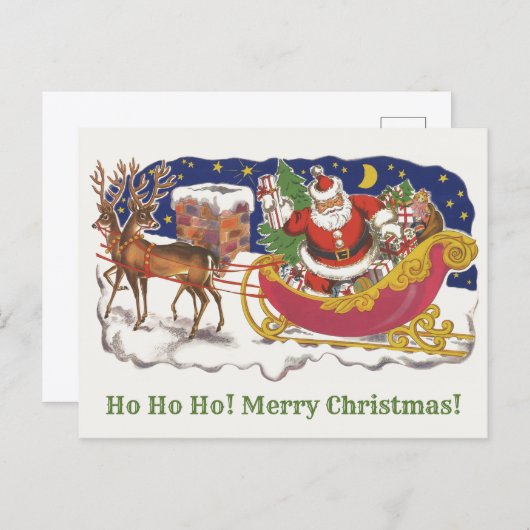サンタすてきクロースとスリー ポストカード (正面/裏面)