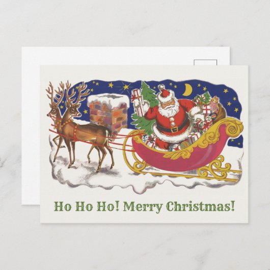 サンタすてきクロースとスリー ポストカード (正面/裏面)