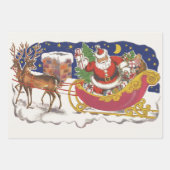 サンタすてきクロースとスリー ラッピングペーパーシート (正面3)