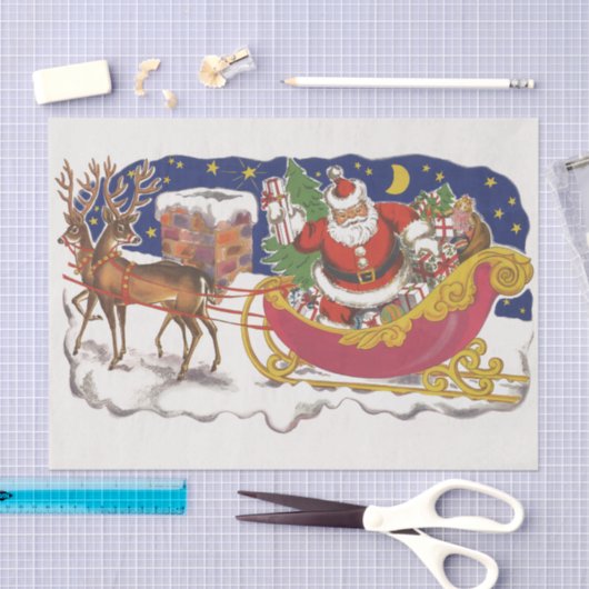 サンタすてきクロースとスリー 薄葉紙 (クラフト)