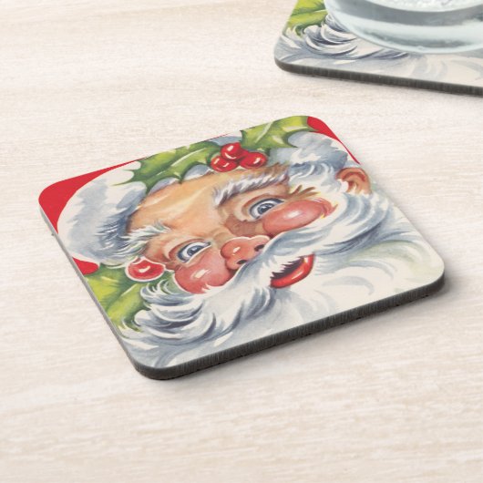 サンタすてきクロースと帽子 コースター (左側)