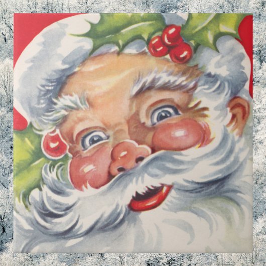 サンタすてきクロースと帽子 タイル