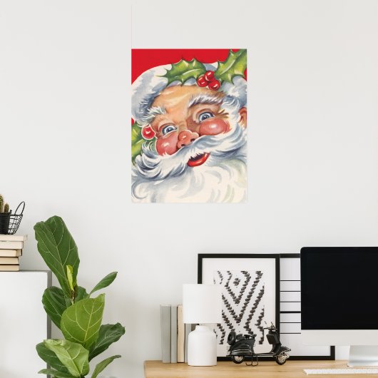 サンタすてきクロースと帽子 ポスター (ホームオフィス)