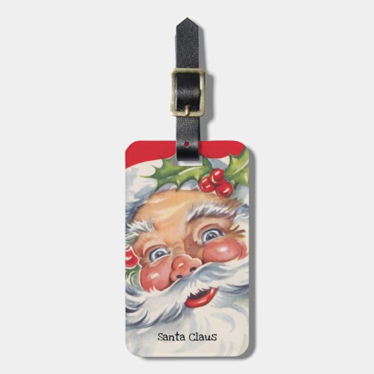 サンタすてきクロースと帽子 ラゲッジタグ (正面縦)