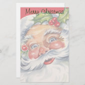 サンタすてきクロースと帽子 便箋 (正面/裏面)