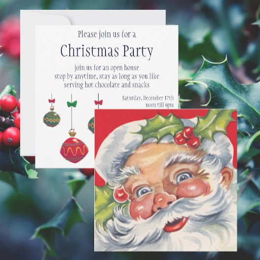 サンタすてきクロースと帽子 招待状
