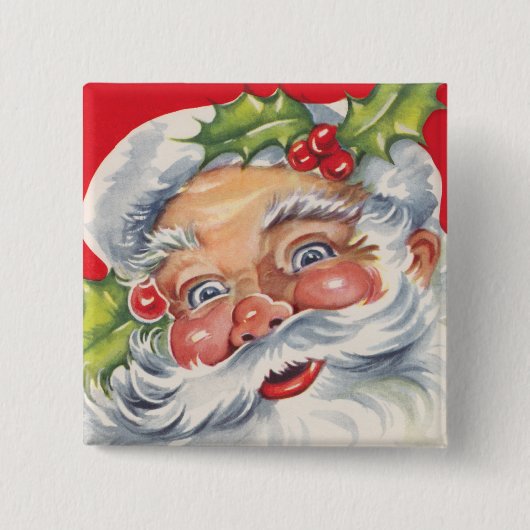 サンタすてきクロースと帽子 缶バッジ (正面)