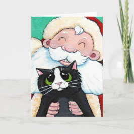 サンタすてきクロースと黒猫のクリスマスカード シーズンカード