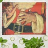 サンタすてきクロースのおもちゃつき キッチンタオル (折り畳み)