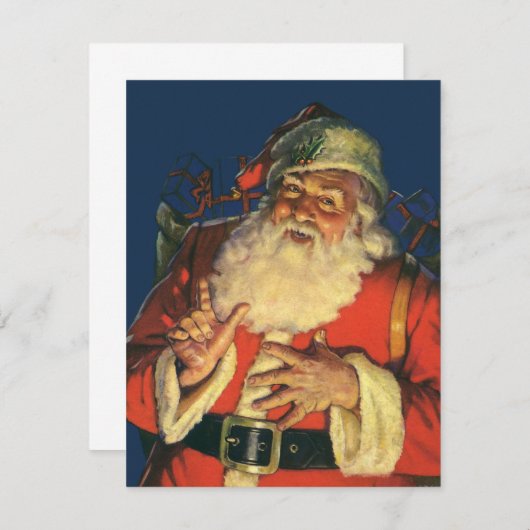 サンタすてきクロースのおもちゃつき シーズンカード (正面/裏面)