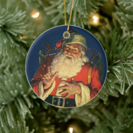 サンタすてきクロースのおもちゃつき セラミックオーナメント