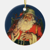 サンタすてきクロースのおもちゃつき セラミックオーナメント (正面)