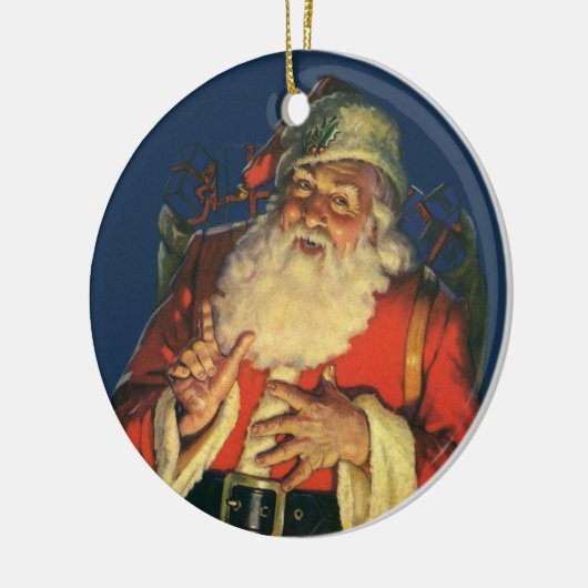 サンタすてきクロースのおもちゃつき セラミックオーナメント (左)