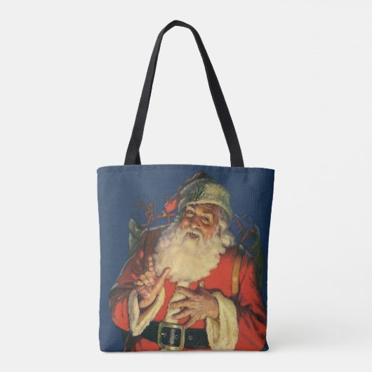 サンタすてきクロースのおもちゃつき トートバッグ (裏面)