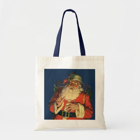 サンタすてきクロースのおもちゃつき トートバッグ (正面)
