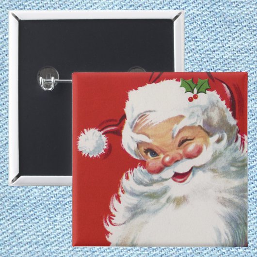 サンタすてきクロースのワイン 缶バッジ