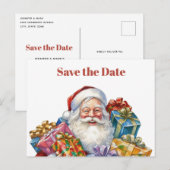 サンタすてきクロースクラシッククリスマスセーブ インビテーションポストカード (正面/裏面)