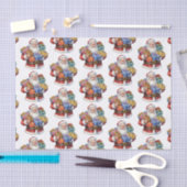 サンタすてきクロースクラシッククリスマスパターン 薄葉紙 (クラフト)