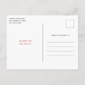 サンタすてきクロースクラシッククリスマス インビテーションポストカード (裏面)