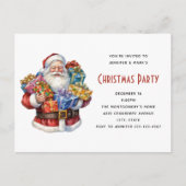 サンタすてきクロースクラシッククリスマス インビテーションポストカード (正面)