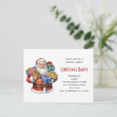 サンタすてきクロースクラシッククリスマス インビテーションポストカード (スタンド正面)